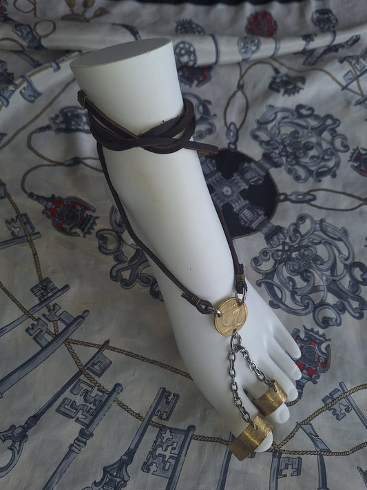 Double Toe Ring Anklet