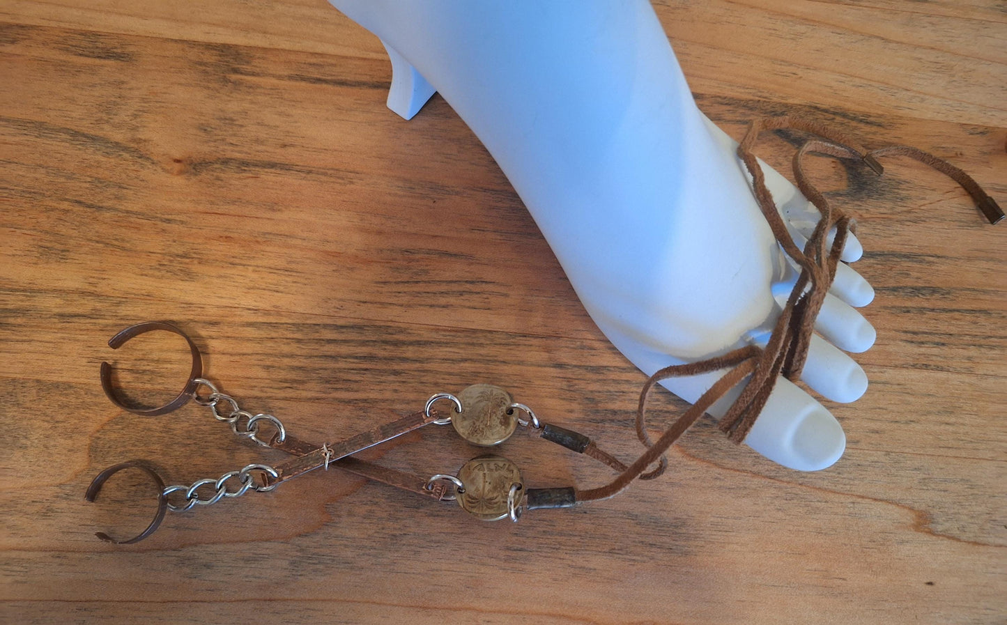 Double Toe Ring Anklet