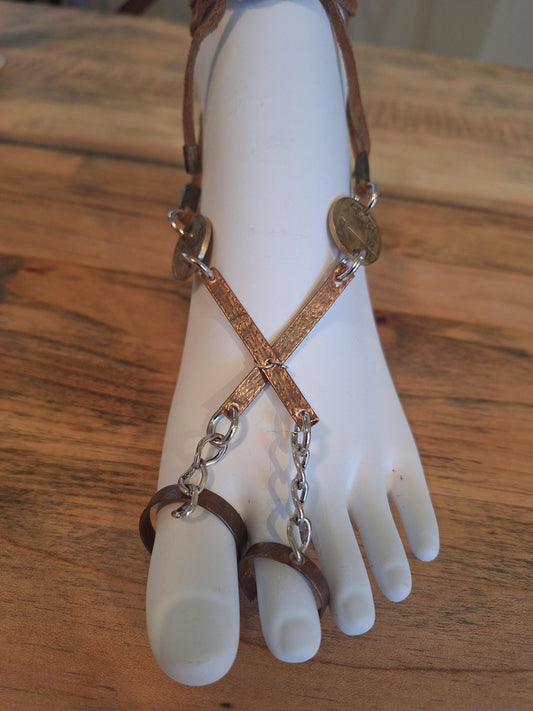 Double Toe Ring Anklet