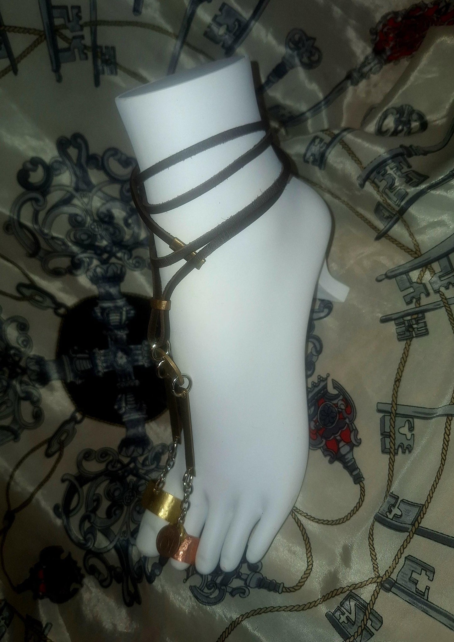 Double Toe Ring Anklet