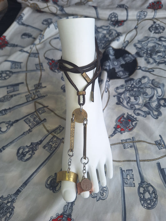 Double Toe Ring Anklet