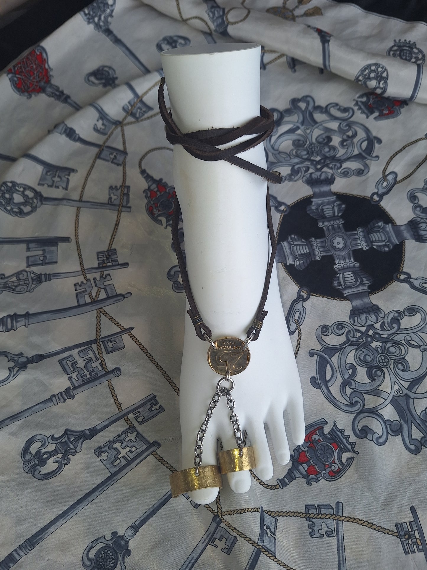 Double Toe Ring Anklet